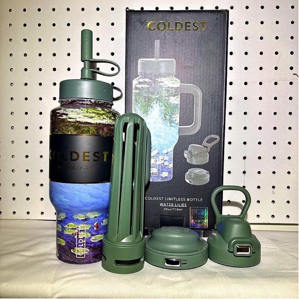 COLDEST Water Lilies 24oz Limitless Ultra V8 Bottle